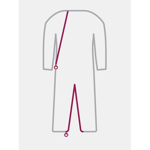 suprima Pyjama-Pflegeoverall CareFunction 4708, Rücken-Bein-RV